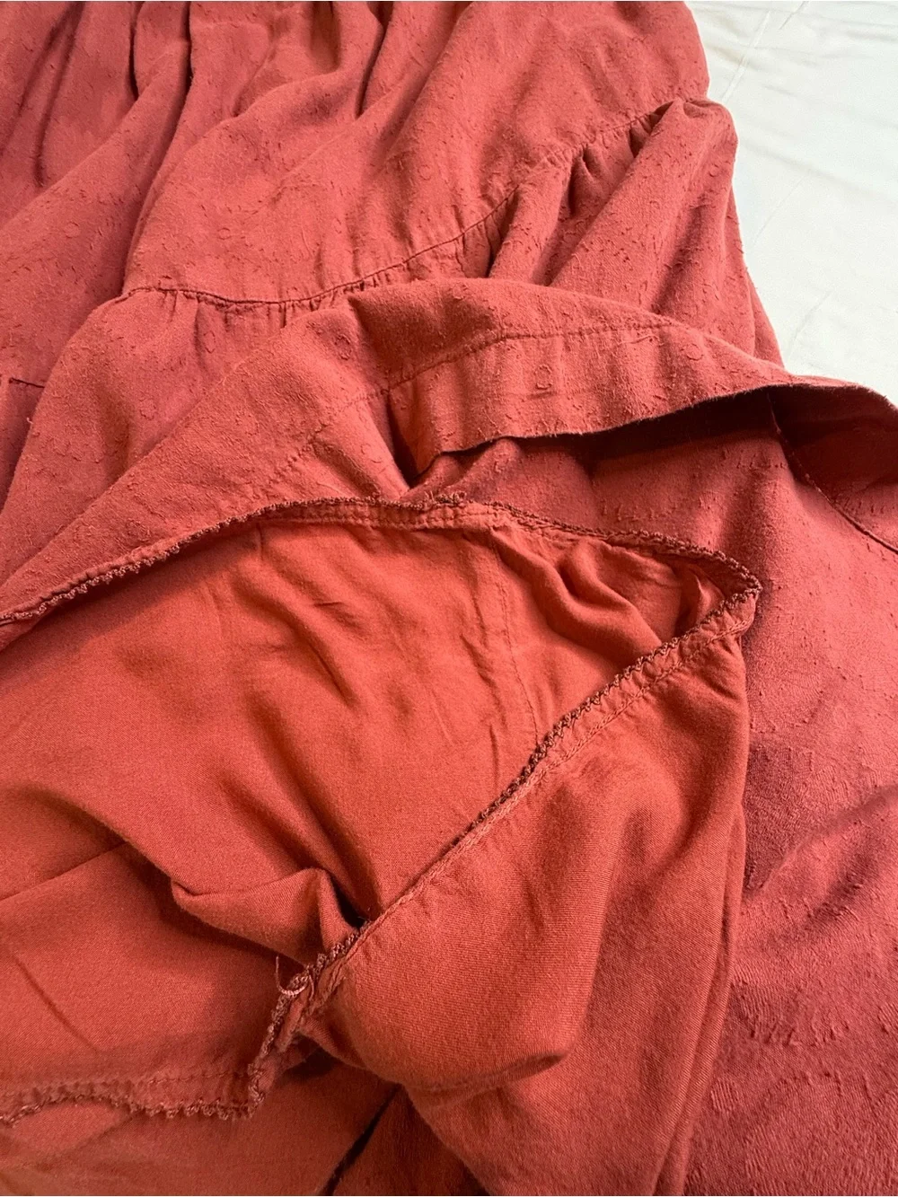 Anthropologie Burnt Orange Puff-Sleeve Maxi Dress - Picture 8 of 9